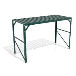 Zeige Details für Vitavia Aluminium Tisch für Gewächshauser 1 Ablage dunkelgrün Bild von Vitavia Aluminium Tisch für Gewächshauser 1 Ablage dunkelgrün