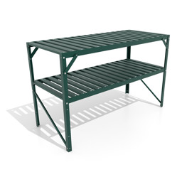 Zeige Details für Vitavia Aluminium Tisch für Gewächshäuser 2 Ablagen dunkelgrün Bild von Vitavia Aluminium Tisch für Gewächshäuser 2 Ablagen dunkelgrün